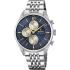 FESTINA Timeless Chronograph Blue and Silver Dial 41.5mm Silver Stainless Steel Bracelet F20285/7 - 0