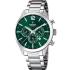 FESTINA Timeless Chronograph Green Dial 43.5mm Silver Stainless Steel Bracelet F20343/B - 0