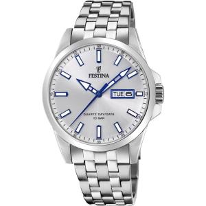 FESTINA Classic Silver Dial 41mm Silver Stainless Steel Bracelet F20357/1 - 54124