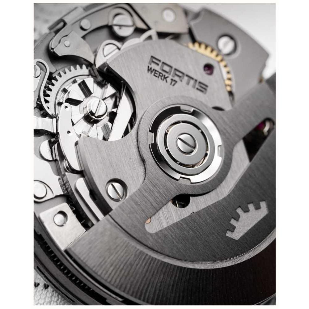 FORTIS Novonaut N-42 Chronograph Matte Black Dial 42mm Silver Stainless Steel Bracelet F2040008 - 8