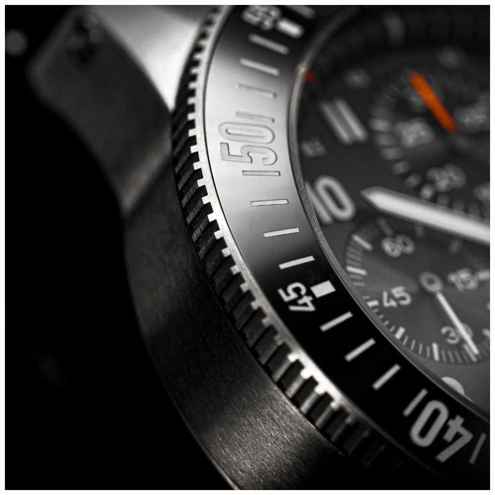 FORTIS Novonaut N-42 Chronograph Matte Black Dial 42mm Silver Stainless Steel Bracelet F2040008 - 7