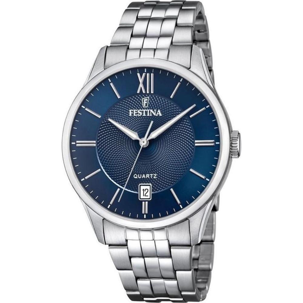 FESTINA Classic Three Hands 43mm Silver Stainless Steel Bracelet F20425/2