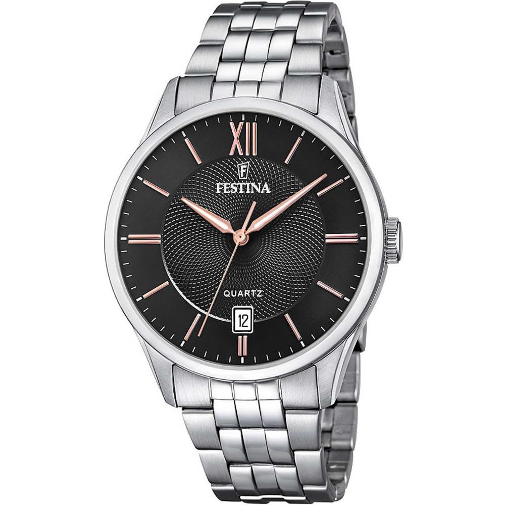 FESTINA Classic Three Hands 43mm Silver Stainless Steel Bracelet F20425/6