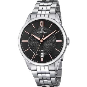 FESTINA Classic Three Hands 43mm Silver Stainless Steel Bracelet F20425/6 - 6637
