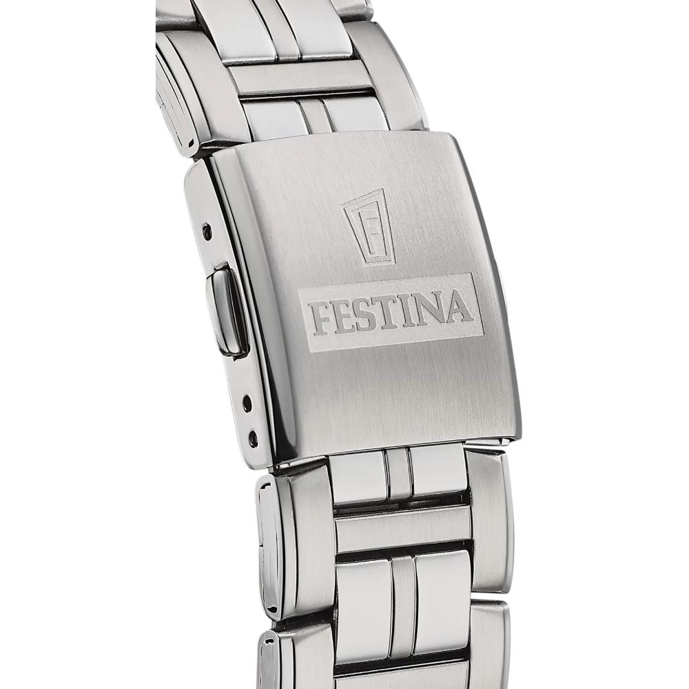 FESTINA Sport Multifunction Blue Rose Gold Dial 43mm Silver Stainless Steel Bracelet F20445/5