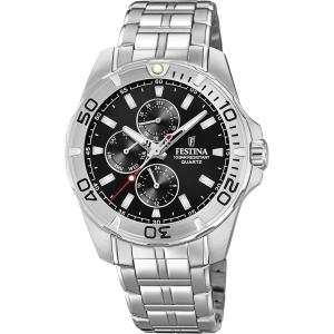 FESTINA Sport Multifunction Black Dial 43mm Silver Stainless Steel Bracelet F20445/3 - 6297