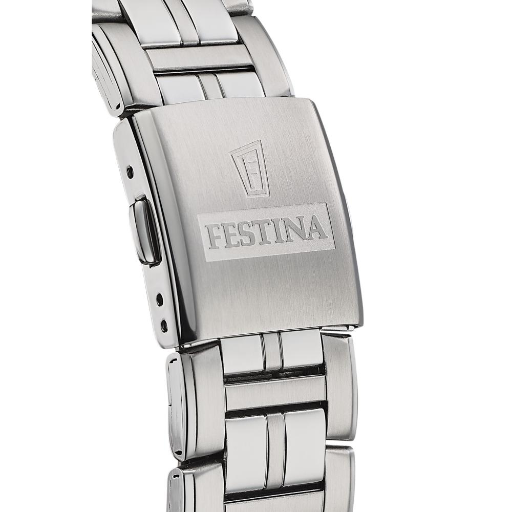 FESTINA Sport Multifunction White Blue Dial 43mm Silver Stainless Steel Bracelet F20445/1