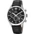 FESTINA Timeless Chronograph Black Dial 43.5mm Silver Stainless Steel Black Leather Strap F20542/5 - 0