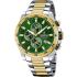 FESTINA Timeless Chronograph Green Dial 45mm Two Tone Gold Stainless Steel Bracelet F20562/3 - 0