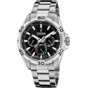 FESTINA Sport Multifunction Black Dial 44.7mm Silver Stainless Steel Bracelet F20623/5 - 54984