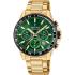 FESTINA Timeless Chronograph Green Dial 45mm Gold Stainless Steel Bracelet F20634/4 - 0