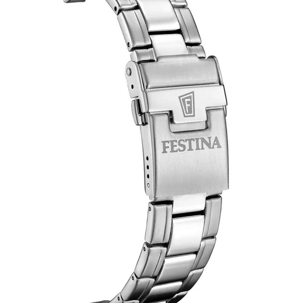 FESTINA Classics Chronograph Blue Dial 44mm Silver Stainless Steel Bracelet F20694/5