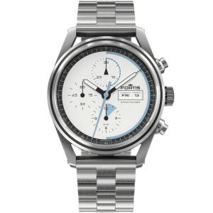 FORTIS Stratoliner S-41 Chronograph Automatic White Dust Dial 41mm Silver Stainless Steel Bracelet F2340006 - 44060