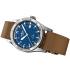 FORTIS Flieger F-39 Automatic Liberty Blue Dial 39mm Silver Stainless Steel Brown Aviator Leather Strap F4220026 - 1