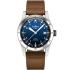 FORTIS Flieger F-39 Automatic Liberty Blue Dial 39mm Silver Stainless Steel Brown Aviator Leather Strap F4220026 - 0