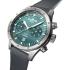 FORTIS Flieger F-43 Bicompax Automatic Petrol Dial 43mm Silver Stainless Steel Gray Aviator Leather Strap F4240009 - 2