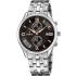 FESTINA Timeless Chronograph Black Rose Gold Dial 42mm Silver Stainless Steel Bracelet F6854/7 - 0