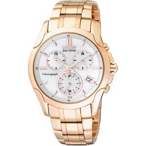 CITIZEN Attract Eco-Drive Chronograph 35mm Gold Stainless Steel Bracelet FB1152-51A - 5113