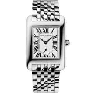 FREDERIQUE CONSTANT Carree Small Seconds Quartz White Dial 36×25.20mm Silver Stainless Steel Bracelet FC-235S2C6B - 62399