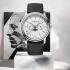 FREDERIQUE CONSTANT Business Timer Moonphase White Dial 40mm Silver Stainless Steel Black Leather Strap FC-270SW4P26-5