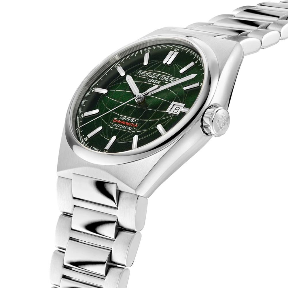 FREDERIQUE CONSTANT Highlife COSC Automatic Green Dial 39mm Silver Stainless Steel Bracelet FC-303G3NH6B