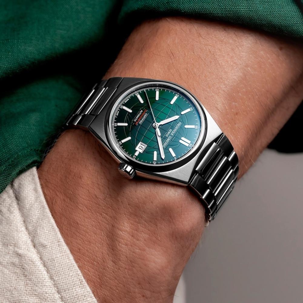 FREDERIQUE CONSTANT Highlife COSC Automatic Green Dial 39mm Silver Stainless Steel Bracelet FC-303G3NH6B - 8