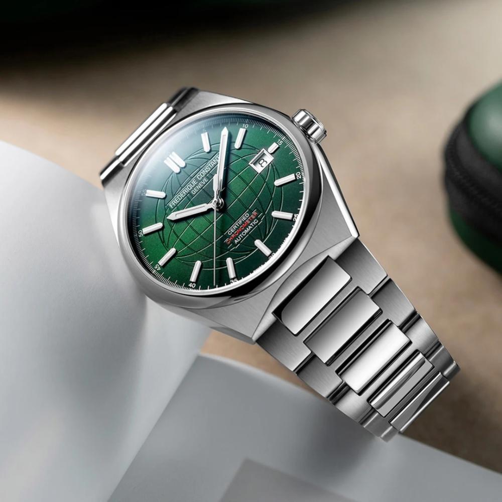 FREDERIQUE CONSTANT Highlife COSC Automatic Green Dial 39mm Silver Stainless Steel Bracelet FC-303G3NH6B - 6