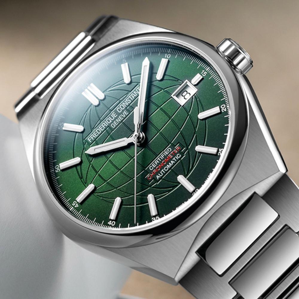FREDERIQUE CONSTANT Highlife COSC Automatic Green Dial 39mm Silver Stainless Steel Bracelet FC-303G3NH6B - 7