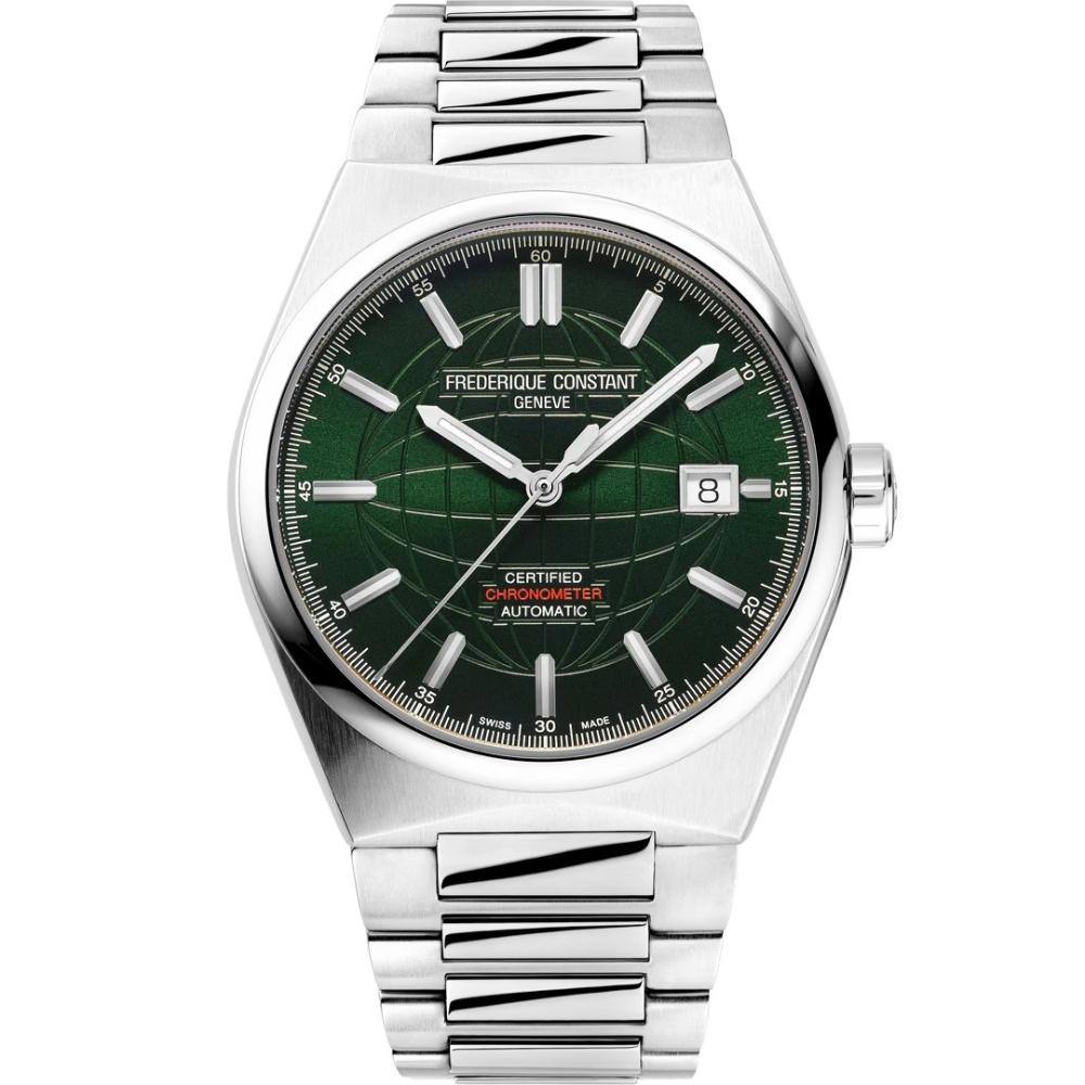 FREDERIQUE CONSTANT Highlife COSC Automatic Green Dial 39mm Silver Stainless Steel Bracelet FC-303G3NH6B