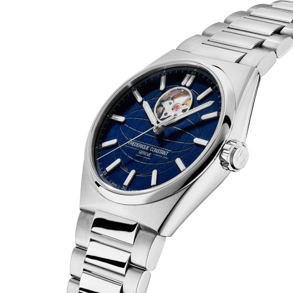 FREDERIQUE CONSTANT Highlife Heart Beat Automatic Blue Dial 41mm Silver Stainless Steel Bracelet FC-310N4NH6B