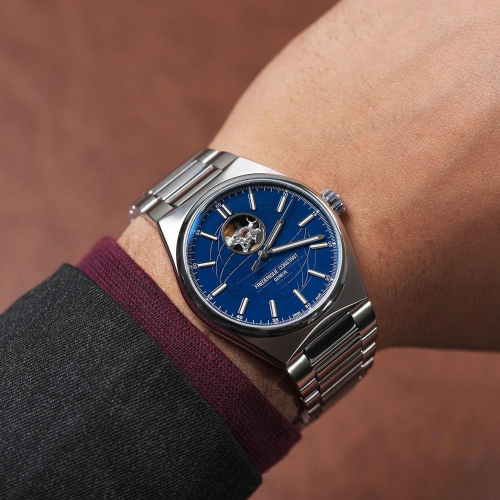 FREDERIQUE CONSTANT Highlife Heart Beat Automatic Blue Dial 41mm Silver Stainless Steel Bracelet FC-310N4NH6B
