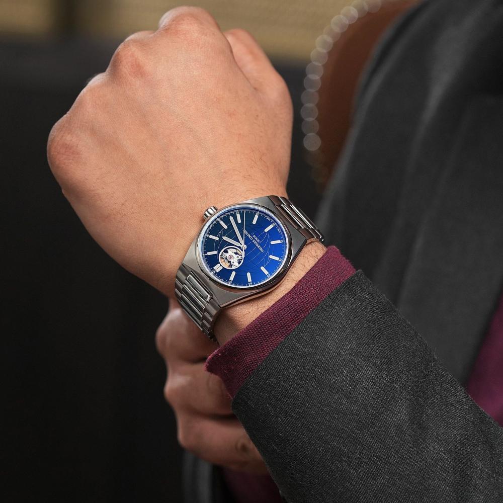 FREDERIQUE CONSTANT Highlife Heart Beat Automatic Blue Dial 41mm Silver Stainless Steel Bracelet FC-310N4NH6B - 6