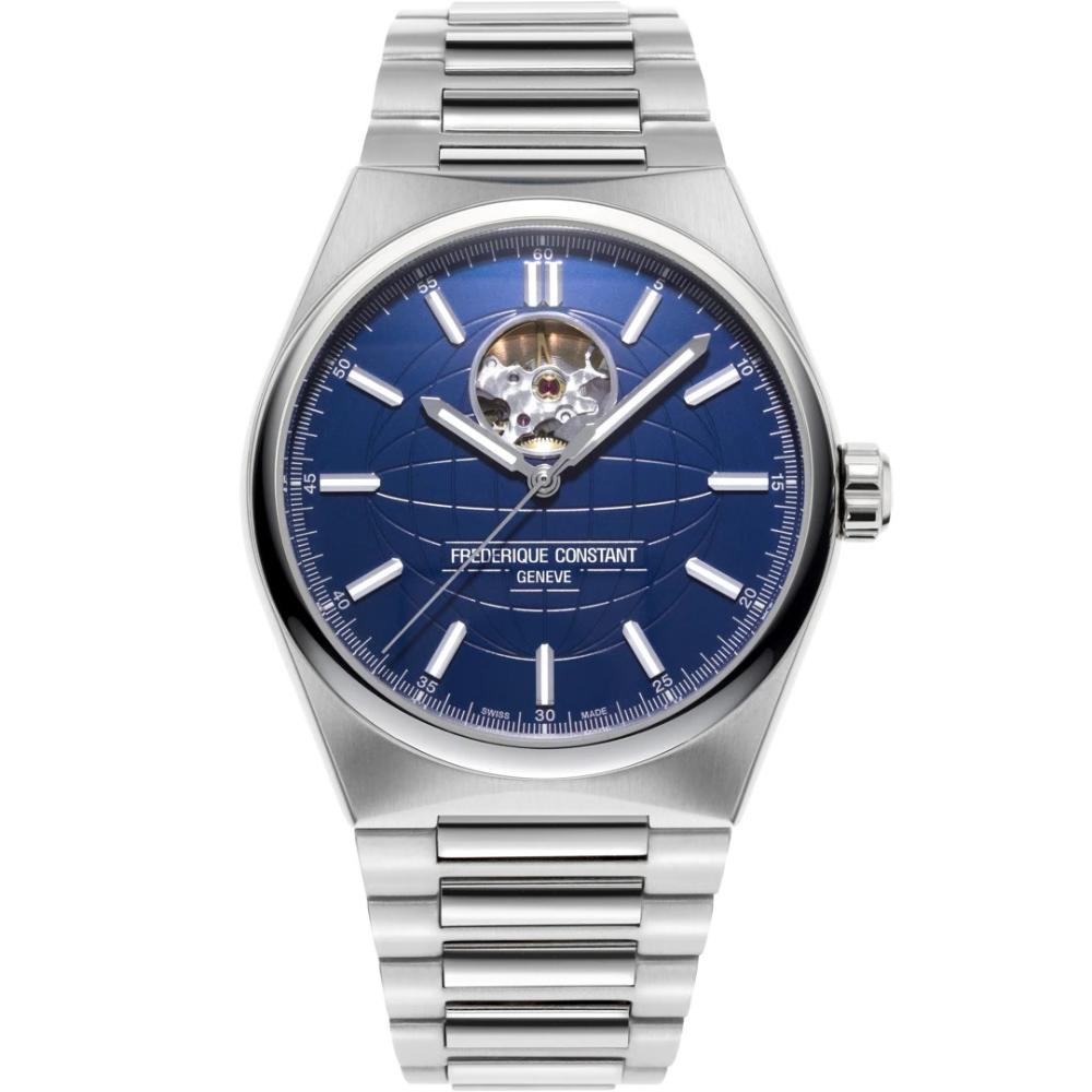 FREDERIQUE CONSTANT Highlife Heart Beat Automatic Blue Dial 41mm Silver Stainless Steel Bracelet FC-310N4NH6B