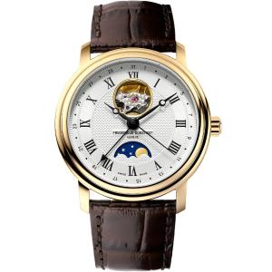 FREDERIQUE CONSTANT Heart Beat Moonphase Date Automatic White Dial 40mm Gold Stainless Steel Brown Leather Strap FC-335MC4P5 - 62267