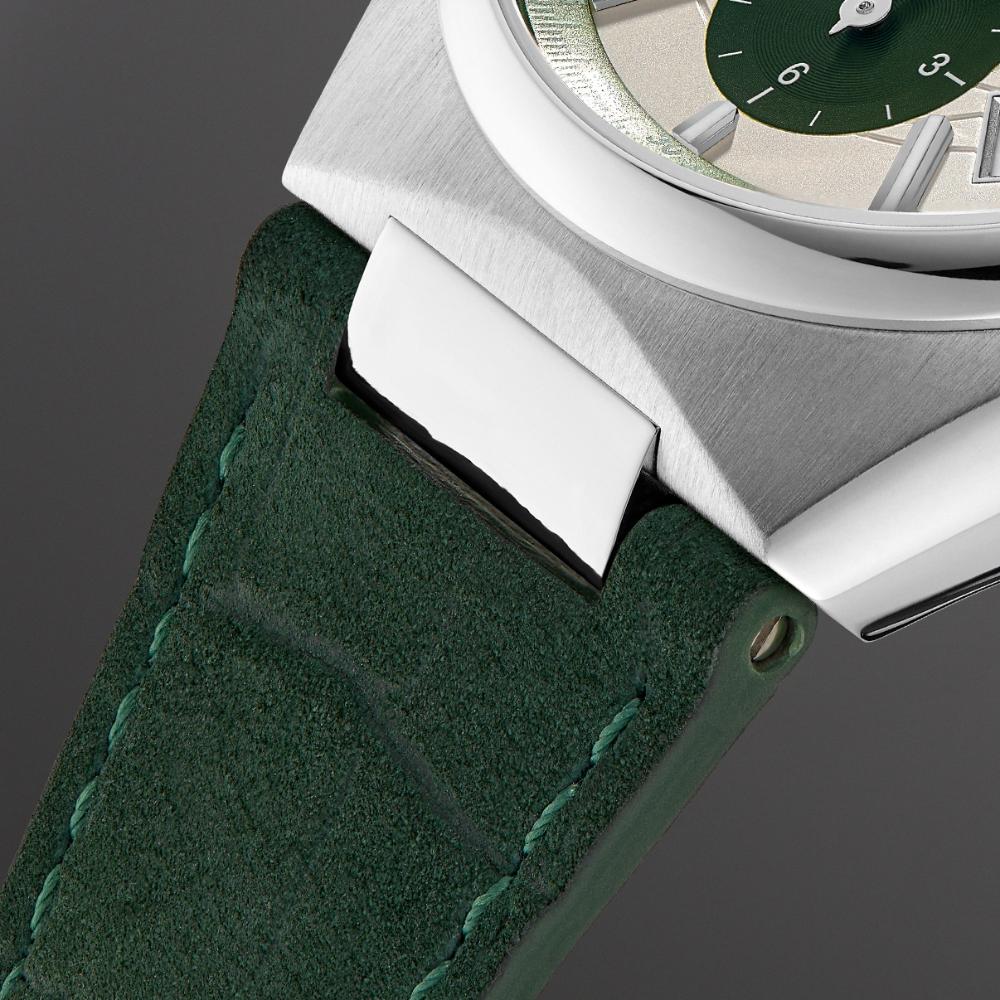 FREDERIQUE CONSTANT Highlife Chronograph Automatic Limited Edition White Green Dial 41mm Silver Stainless Steel Bracelet with 2 Straps FC-391SGR4NH