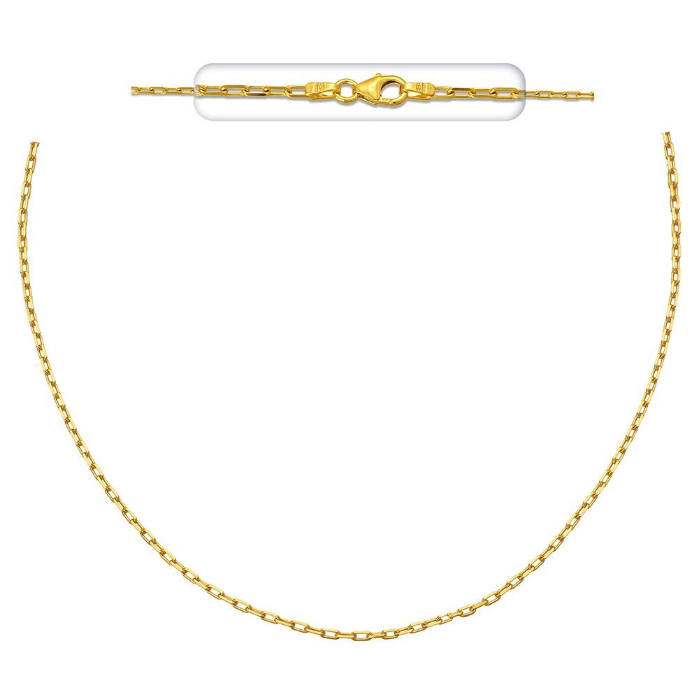 CHAIN Necklace Fortsatina Solid Diamond-Encrusted #3 K14 55cm Yellow Gold FD060K.55