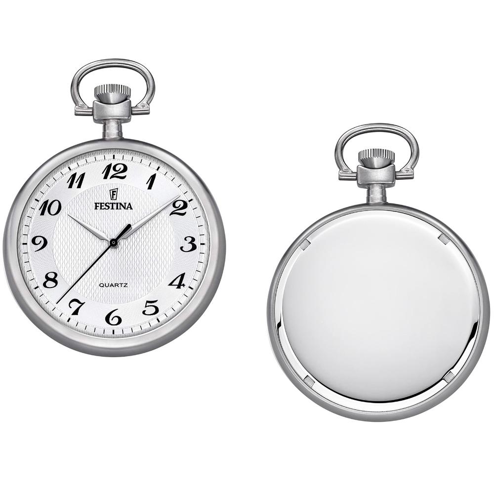 FESTINA Pocket Watch White Dial 48mm Silver Metal F2020/1