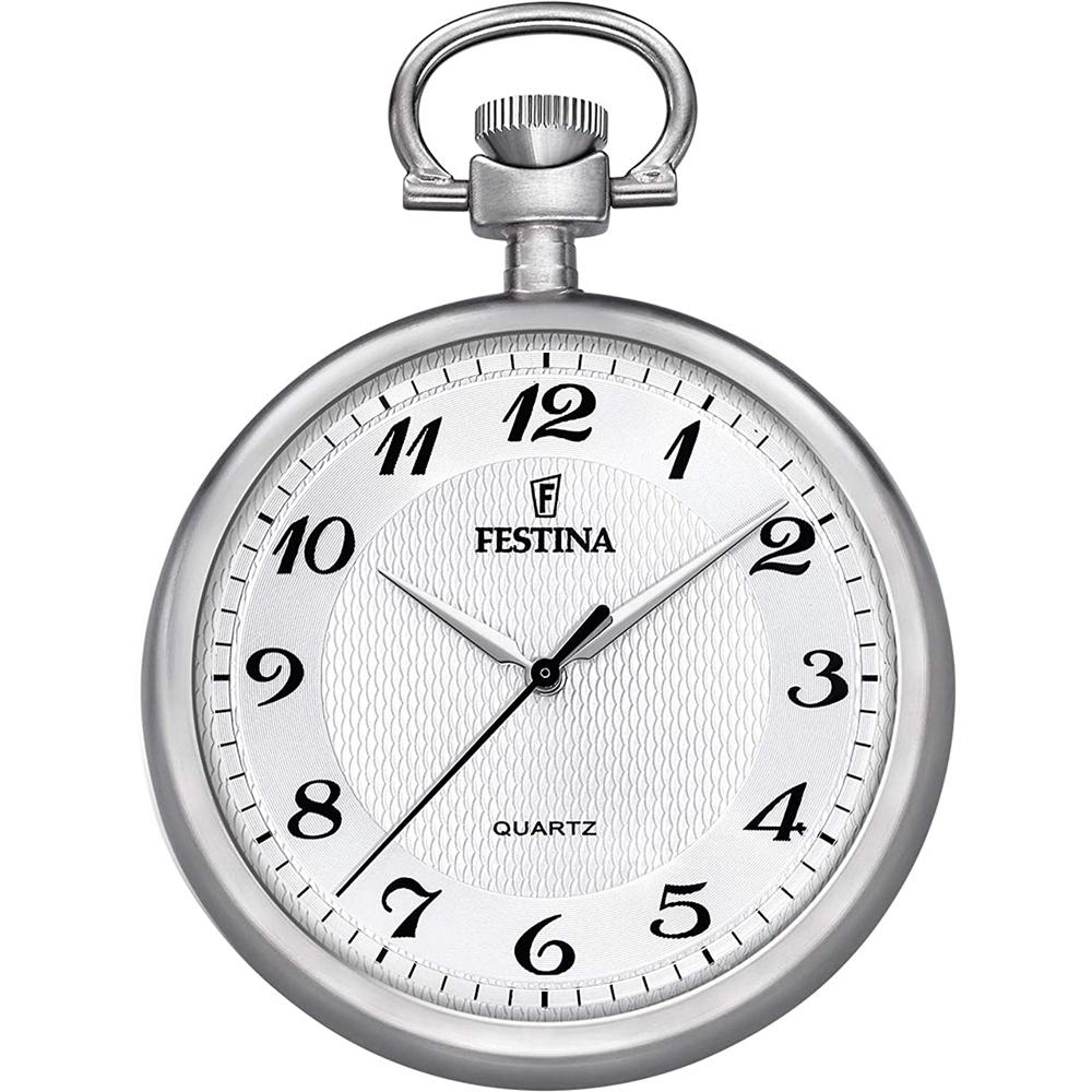 FESTINA Pocket Watch White Dial 48mm Silver Metal F2020/1