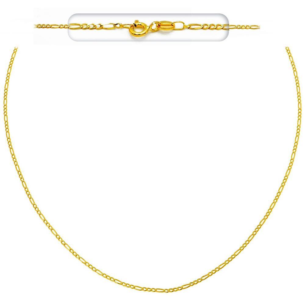 CHAIN Necklace Figaro #1 50cm K14 Yellow Gold FIG-040K.50