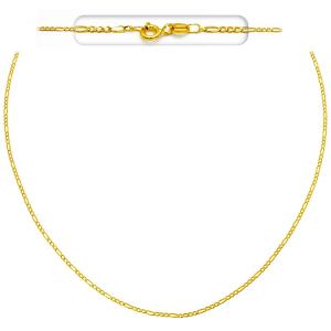 CHAIN Necklace Figaro #1 50cm K14 Yellow Gold FIG-040K.50 - 42203