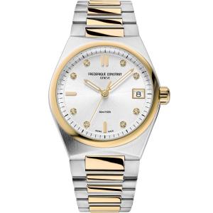 FREDERIQUE CONSTANT Highlife Ladies Quartz Silver Dial with Diamonds 31mm Two Tone Gold Stainless Steel Bracelet FC-240VD2NH3B - 62254