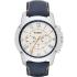 FOSSIL Grant Chronograph 44mm Silver Stainless Steel Blue Leather Strap FS4925 - 0