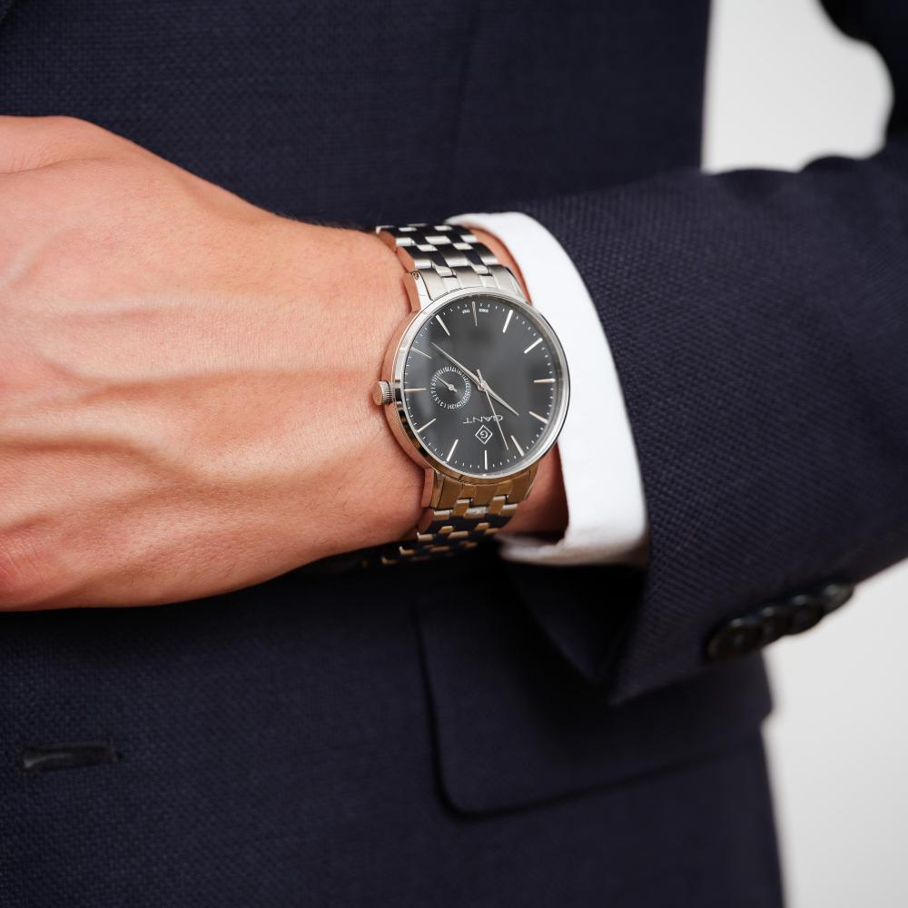 GANT Park Hill III Black Dial 41.5mm Silver Stainless Steel Bracelet G105025