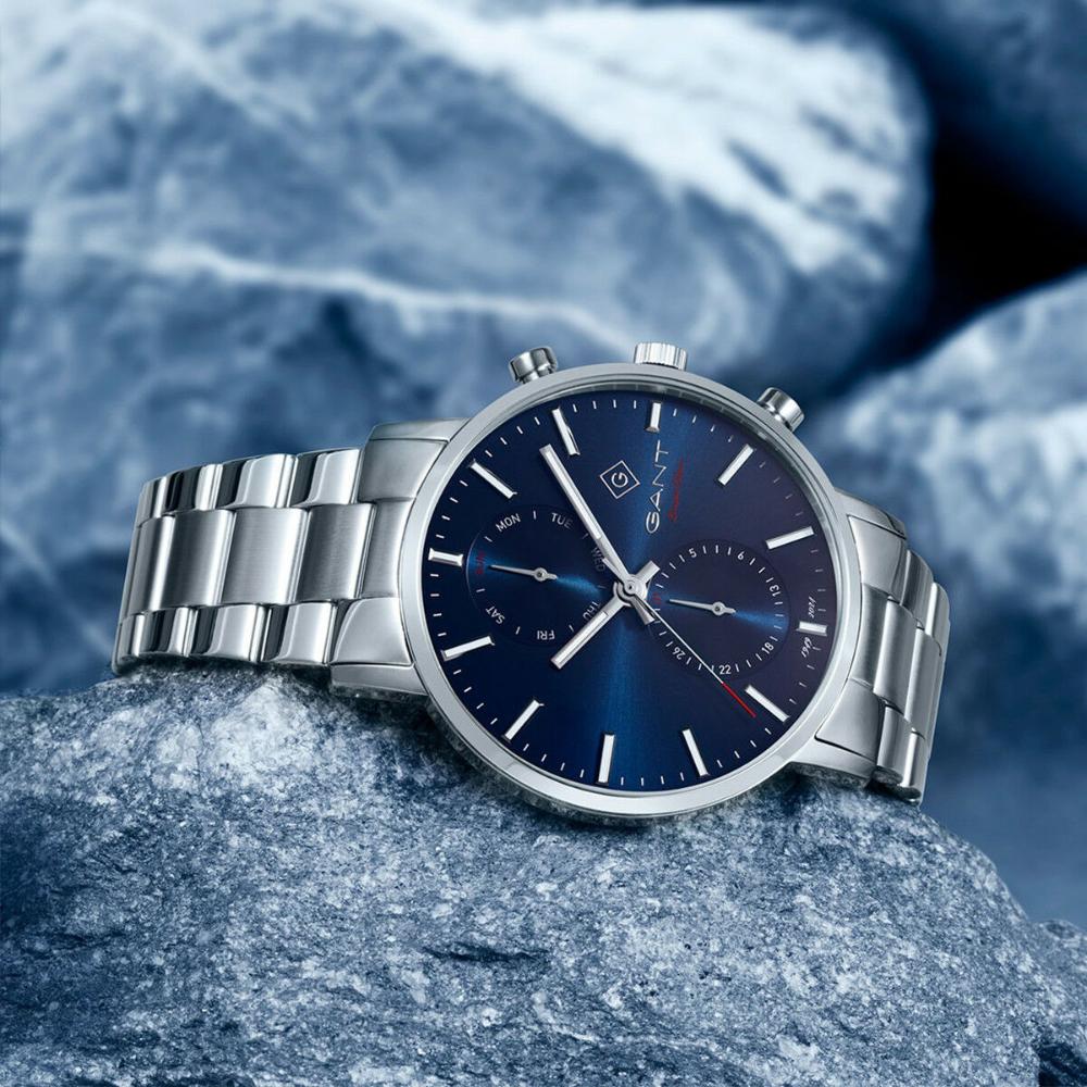 GANT Park Hill Day-Date II 75th Anniversary Limited Edition Blue Dial 43.5mm Silver Stainless Steel Bracelet G121021