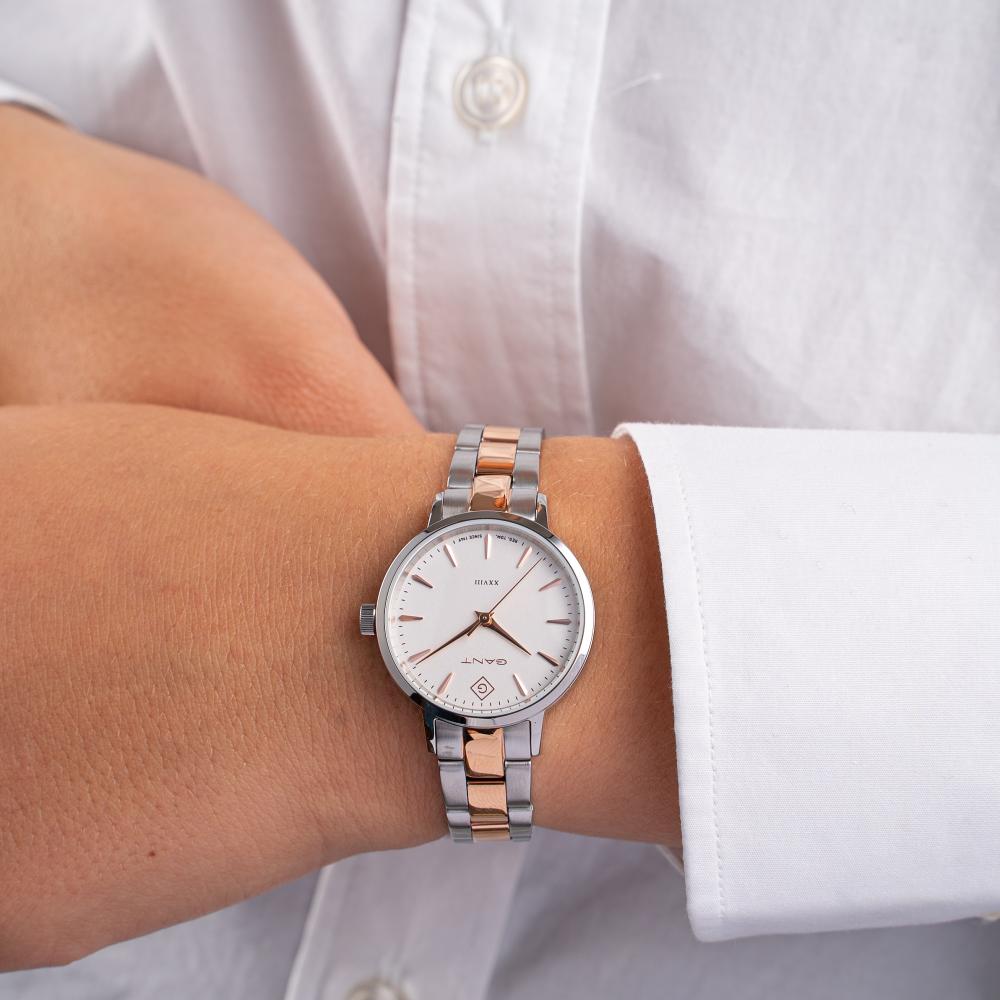 GANT Park Avenue 28mm Two Tone Rose Gold & Silver Stainless Steel Bracelet G126006