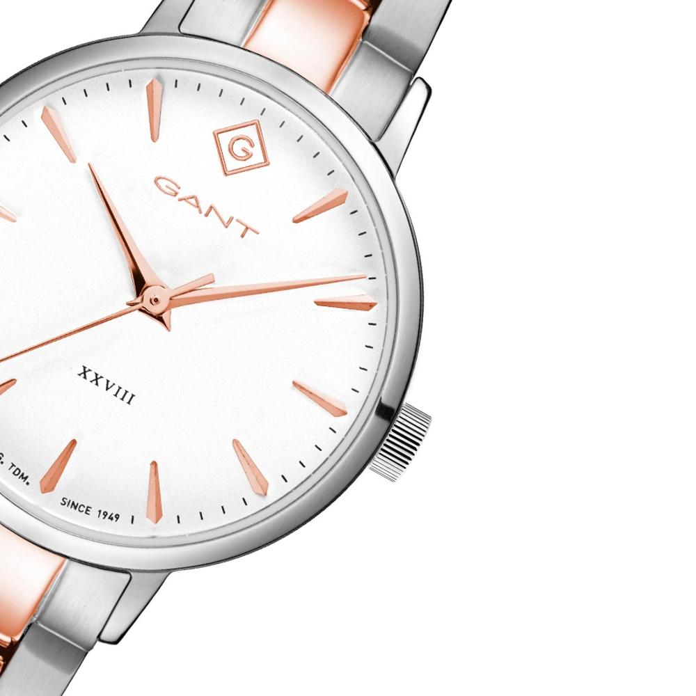 GANT Park Avenue 28mm Two Tone Rose Gold & Silver Stainless Steel Bracelet G126006