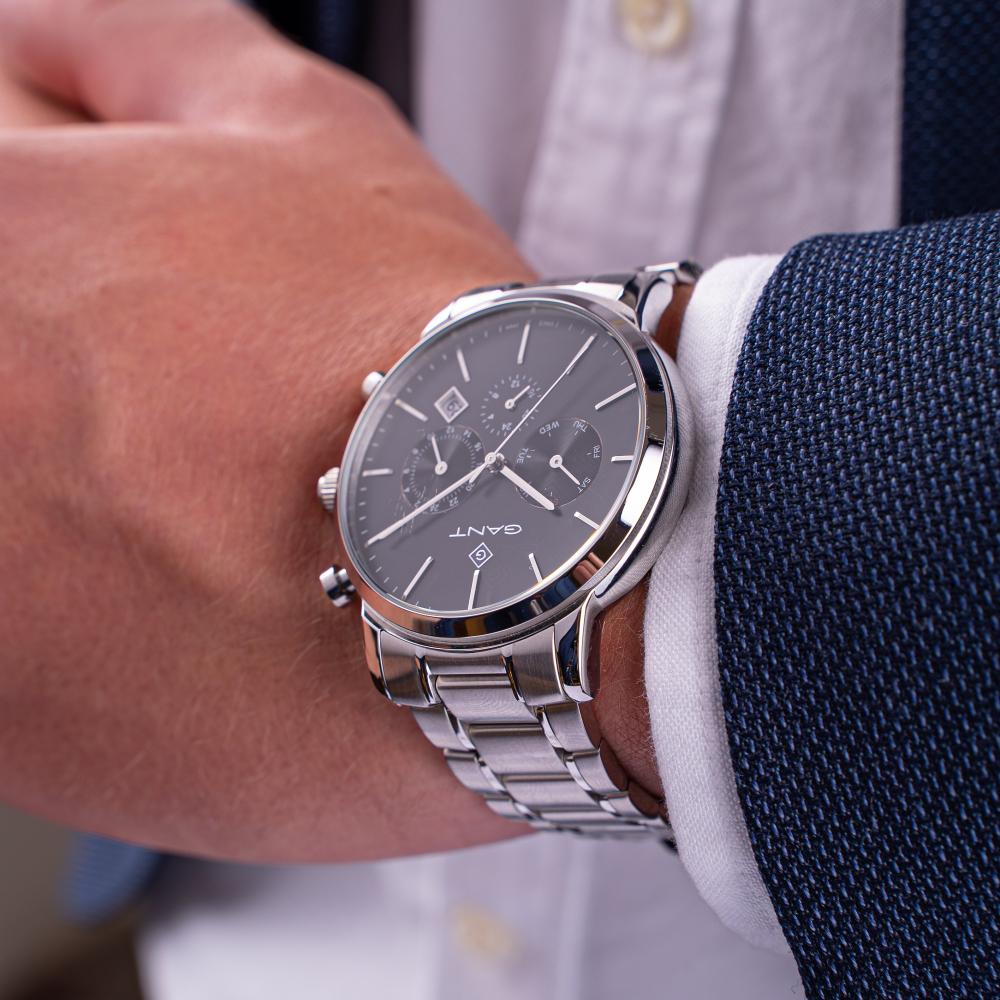 GANT Cleveland Multifunction 43.5mm Silver Stainless Steel Bracelet G132001