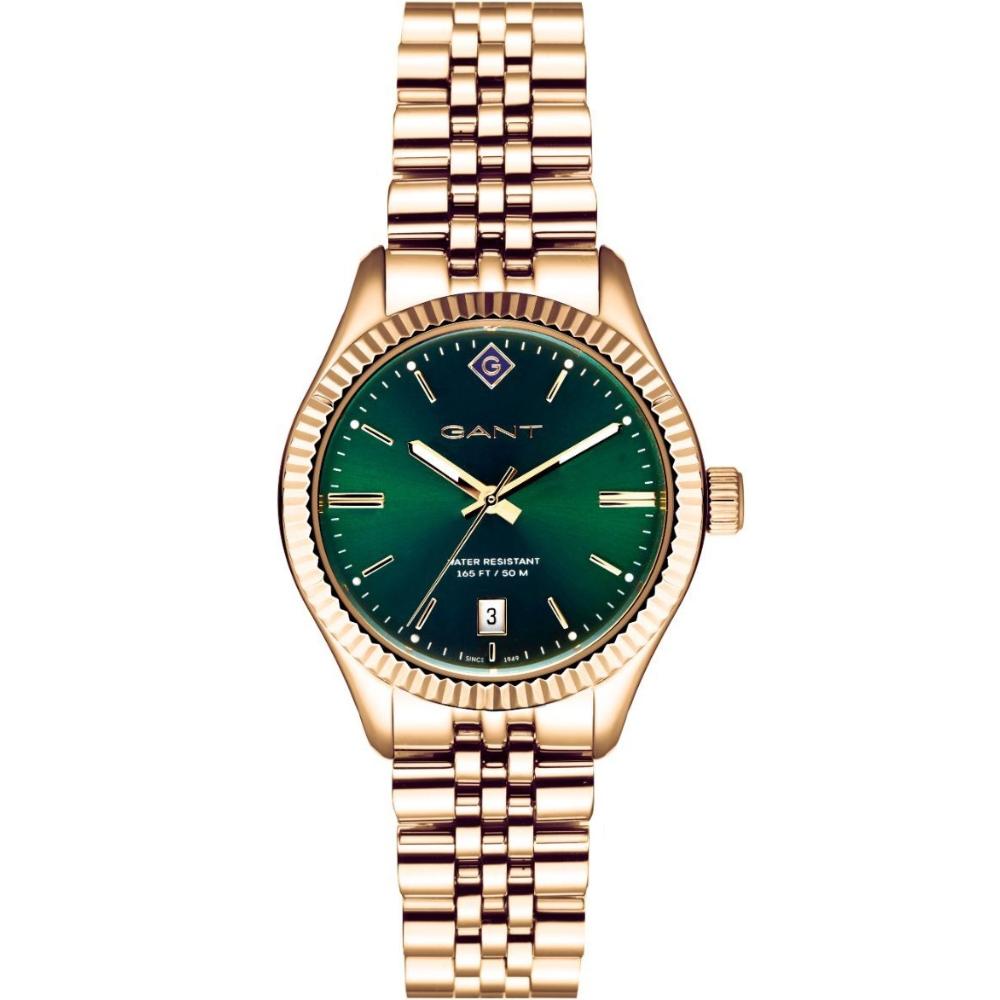 GANT Sussex Green Dial 34mm Gold Stainless Steel Bracelet G136011