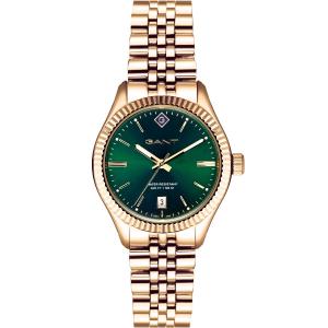 GANT Sussex Green Dial 34mm Gold Stainless Steel Bracelet G136011 - 21132