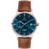GANT East Hill Blue Dial 43mm Silver Stainless Steel Brown Leather Strap G165020 - 0